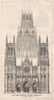West front, proposed Cathedral, Manchester; R.H. Carpenter, Architect 1876
