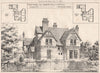 Takeley Vicarage, Essex. Perspective SW view; Fred Chancellor Architect 1876