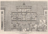 Library interior. Elevation of bookcase; designed by Alexr. Skirving Archt 1876