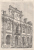 Kirby Hall, Northants. Facade towards quadrangle. Northamptonshire 1876 print