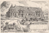 New ball room & lodge, Swiss Gardens, New Shoreham, Sussex 1876 old print