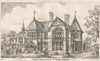 Oxhey Grange, Herts; Wm. Young, Architect. Hertfordshire 1876 old print