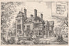 Lewins, Kent; T.M. Broydon, Architect 1876 old antique vintage print picture