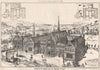 Competitive design for the Borden School. Kent 1876 old antique print picture