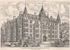 New chambers block design, Temple, London; J.P. St. Aubyn, Architect 1876