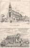 Church of St. Jude, Peckham; Highgate Road Baptist Chapel & Schools 1876 print