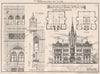 Derby Free Library & Museum; R.K. Freeman Architect 1876 old antique print