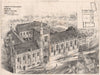 Oxford University examination schools. Basil Champneys Architect 1876 print