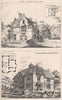 Proposed house, Broughton Park; Country house, Maine USA 1876 old print
