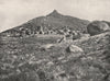 Buffalo Mountains. The Horn looking West. Victoria, Australia. 1908 old print
