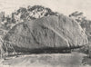 Buffalo Mountains. The Pigeon-Hole Rock. Victoria, Australia. 1908 old print