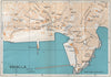 KAVALA vintage town city map plan. Macedonia, Greece 1967 old vintage
