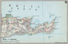 EASTERN CRETE vintage map plan. Heraklion Agios Nikolaos. Greece 1967 old