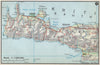 WESTERN CRETE vintage map plan. Chania. Greece 1967 old vintage chart