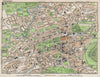 EDINBURGH. Vintage town city map plan. Scotland 1959 old vintage chart