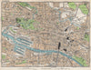 GLASGOW. Vintage town city map plan. Scotland 1959 old vintage chart