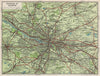 ENVIRONS OF GLASGOW. Vintage town city map plan. Paisley. Scotland 1959
