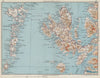 HEBRIDES WESTERN ISLES. Skye North & South Uist Rhum. Scotland 1959 old map