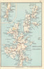 SHETLAND ISLANDS. Scotland 1959 old vintage map plan chart