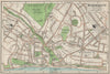BOURNEMOUTH. Vintage town city map plan. Dorset 1957 old vintage chart