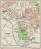 SALISBURY. Vintage town city map plan. Wiltshire 1957 old vintage chart