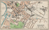 GLOUCESTER. Vintage town city map plan. Gloucestershire 1957 old vintage