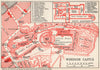 WINDSOR CASTLE. Vintage map plan. Berkshire 1957 old vintage chart
