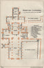 HEREFORD cathedral vintage floor plan. Herefordshire 1957 old vintage map
