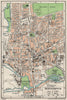 NORTHAMPTON. Vintage town city map plan. Northamptonshire 1957 old vintage
