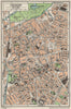 LEICESTER. Vintage town city map plan. Leicestershire 1957 old vintage