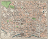 LEEDS. Vintage town city map plan. Yorkshire 1957 old vintage chart