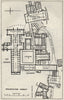 Fountains Abbey ground plan. Yorkshire 1957 old vintage map chart