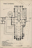 Truro cathedral floor plan. Cornwall 1939 old vintage map chart