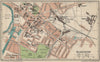 GLOUCESTER. Vintage town city map plan. Gloucestershire 1939 old vintage