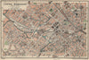 CENTRAL BIRMINGHAM. Vintage town city map plan. Warwickshire 1939 old