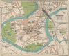 SHREWSBURY. Vintage town city map plan. Shropshire 1939 old vintage chart