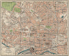 LEEDS. Vintage town city map plan. Yorkshire 1939 old vintage chart
