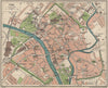 YORK. Vintage town city map plan. Yorkshire 1939 old vintage chart