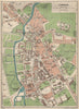 CAMBRIDGE. Vintage town city map plan. Cambridgeshire. Colleges 1939 old