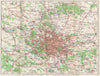 PARIS & environs. Ile de France 1960 old vintage map plan chart