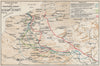 BELGIUM. Main Battle lines of western front. First World War. WW1 1930 old map