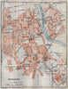 SOISSONS. Vintage town city ville map plan carte. Aisne 1930 old vintage