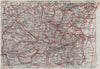 VOSGES.St Dié Remiremont Gérardmer La Schlucht Colmar.Haut-Rhin.Alsace 1930 map