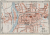 SENS. Vintage town city ville map plan carte. Yonne 1930 old vintage chart