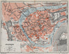 BESANÇON BESANCON. Vintage town city ville map plan carte. Doubs 1930 old
