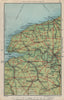 HAUTE-NORMANDIE. Seine-Maritime Eure. Rouen Dieppe Le Havre. Vintage map 1930