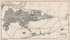 OSTIA ANTICA vintage ground plan. Pianta mappa. Rome Roma 1956 old vintage