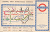 LONDON UNDERGROUND TUBE. Central Area Interchange Stations. HARRY BECK 1950 map