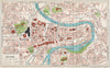 BERNE vintage town city map plan. Switzerland 1963 old vintage chart