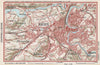 BERNE ENVIRONS. Vintage map plan. Switzerland 1963 old vintage chart